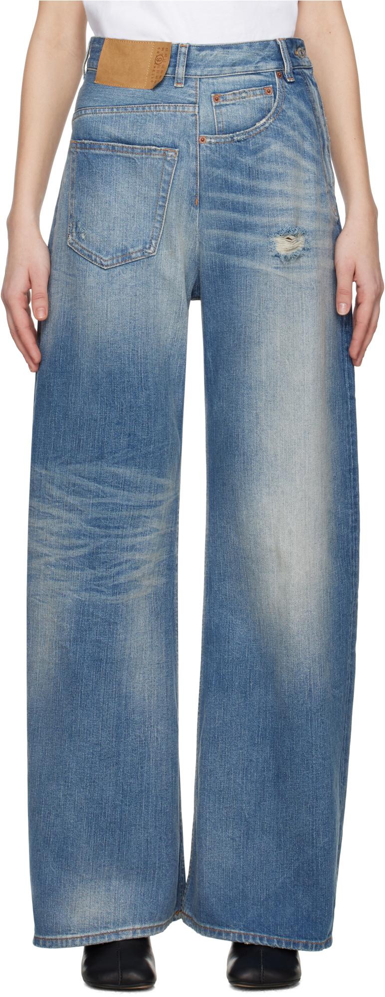 MM6 by Maison Martin Margiela Twist Distressed Wide Leg