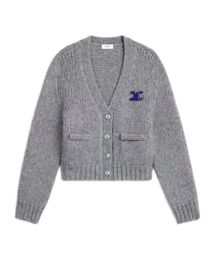 Celine Cardigan in Gray | Lyst