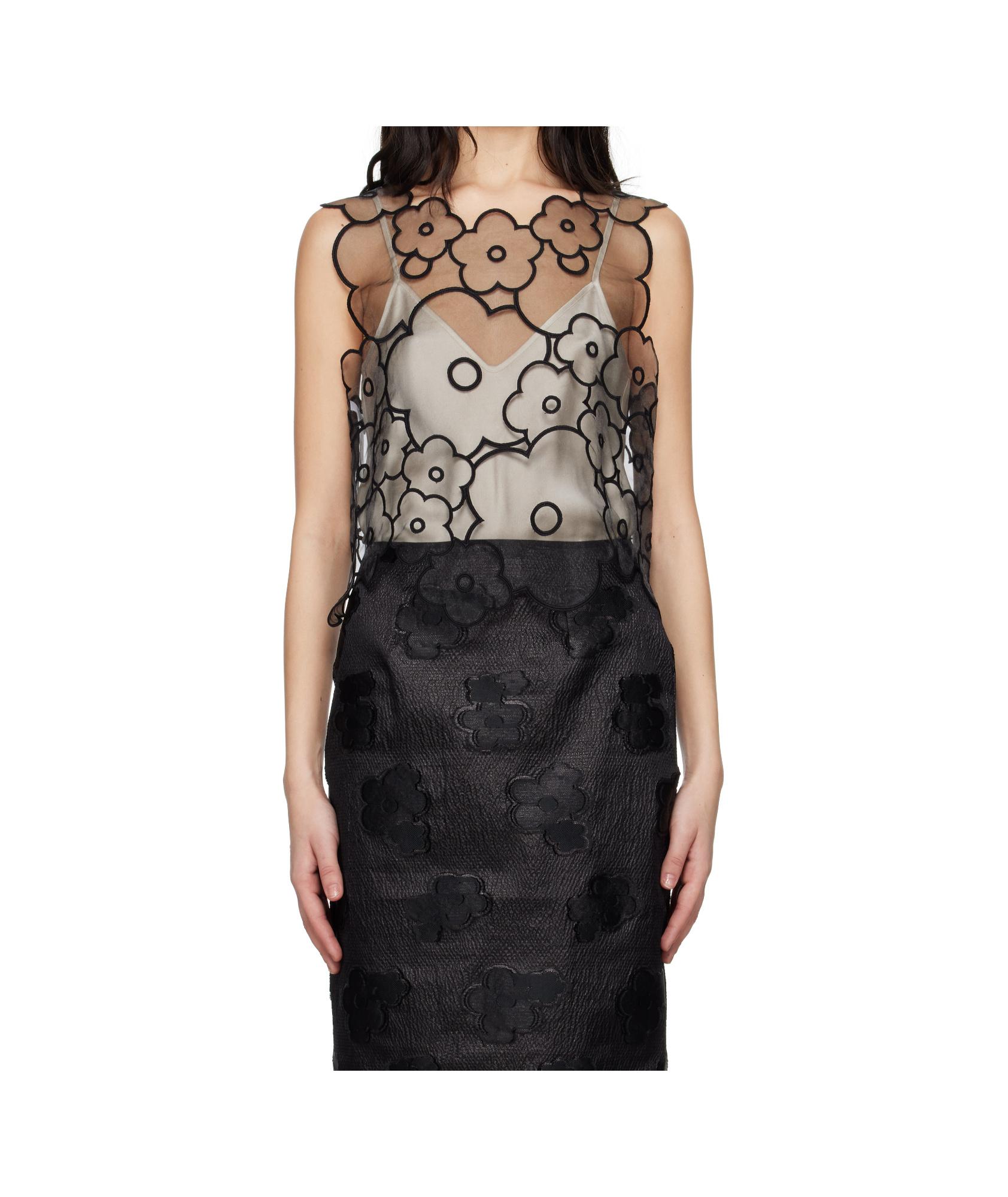 【Cecilie Bahnsen】ALFIE TOP ALFIE | TOP FLOWER EMBROIDERY BLACK