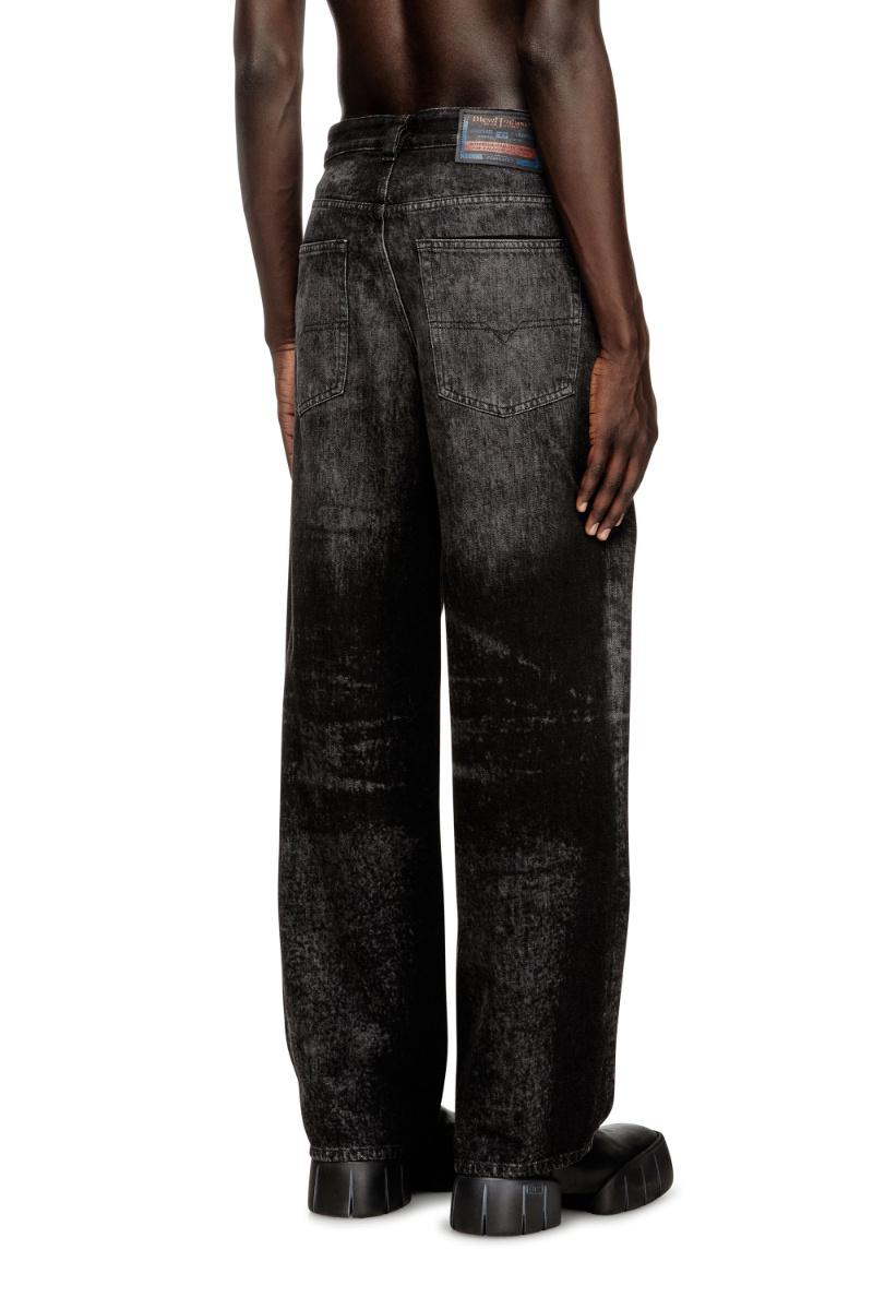 DIESEL 2001 D-Macro Relaxed Jeans in Black for Men | Lyst