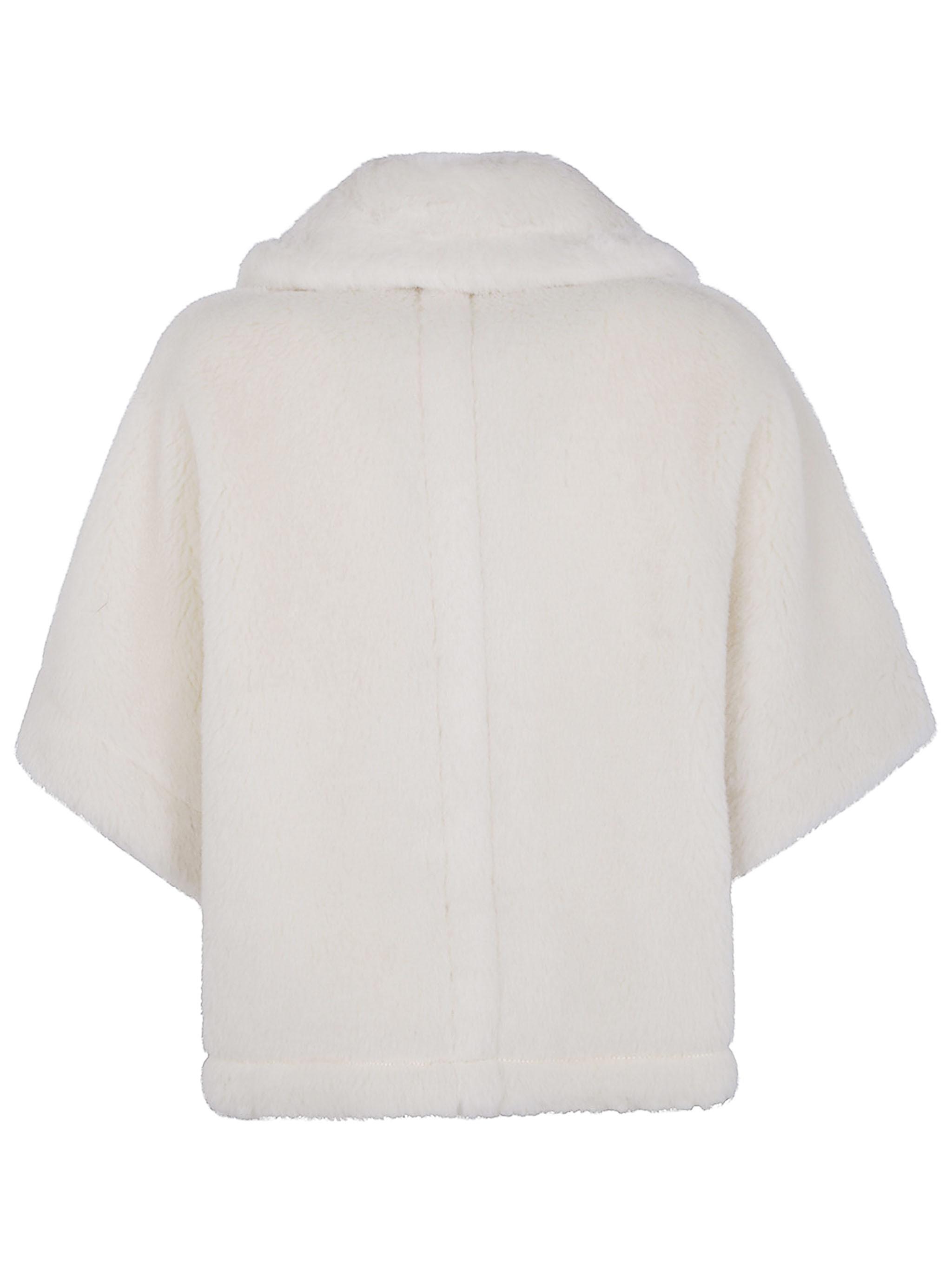 24PF new/Max Mara グロボクロップドフェイクファー Cape White Max Mara MAX MARA マックスマーラ グローブ MANNY MANNY1