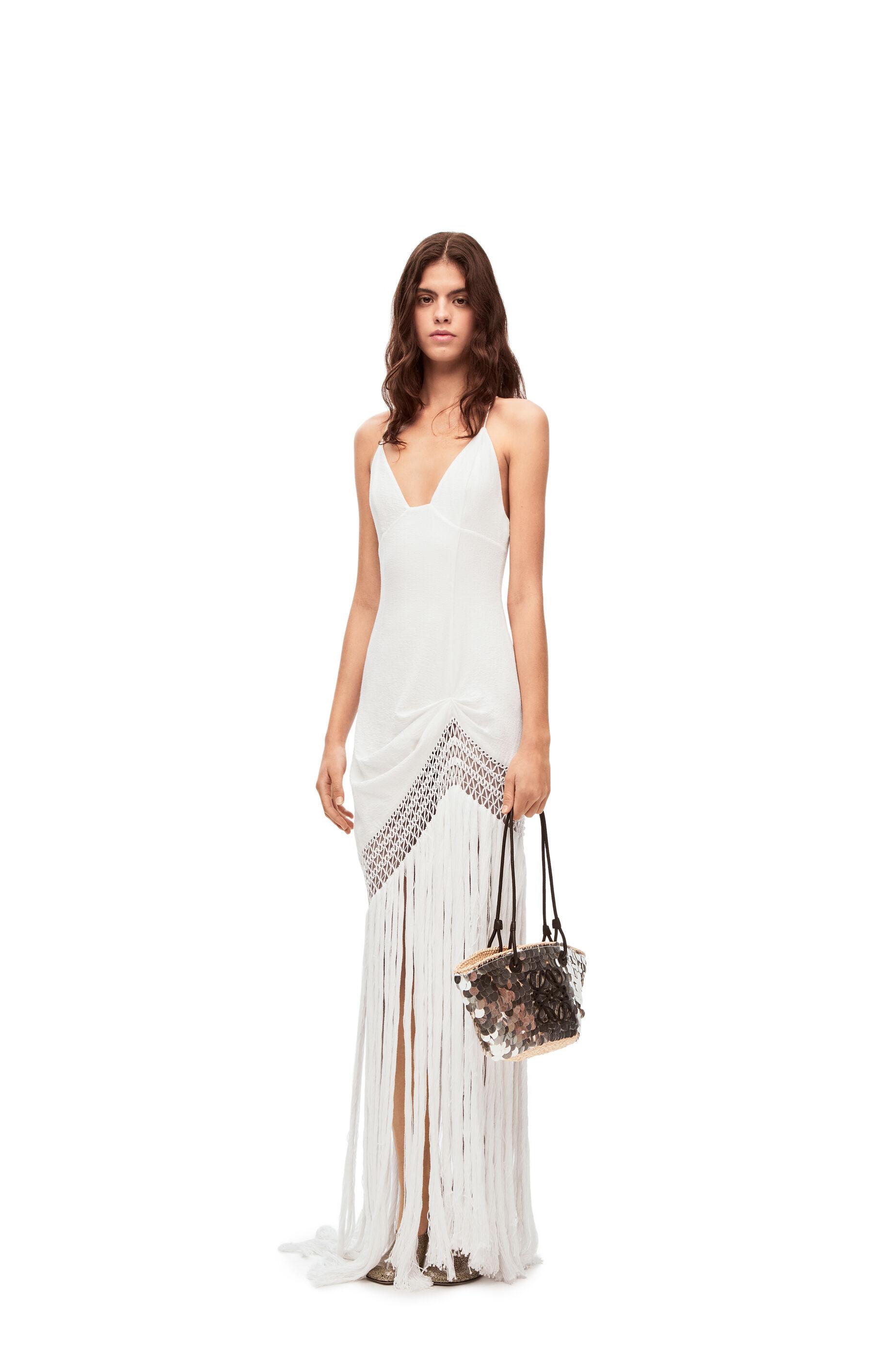 Loewe Fringe Dress in White | Lyst