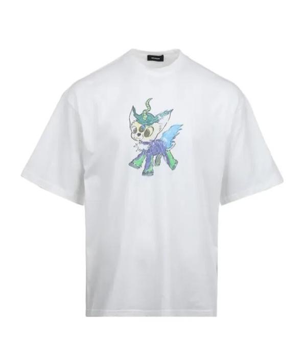 【WE11DONE】 Monster Drawing T-Shirt we11done Monster Drawing T-Shirt in White for Men | Lyst