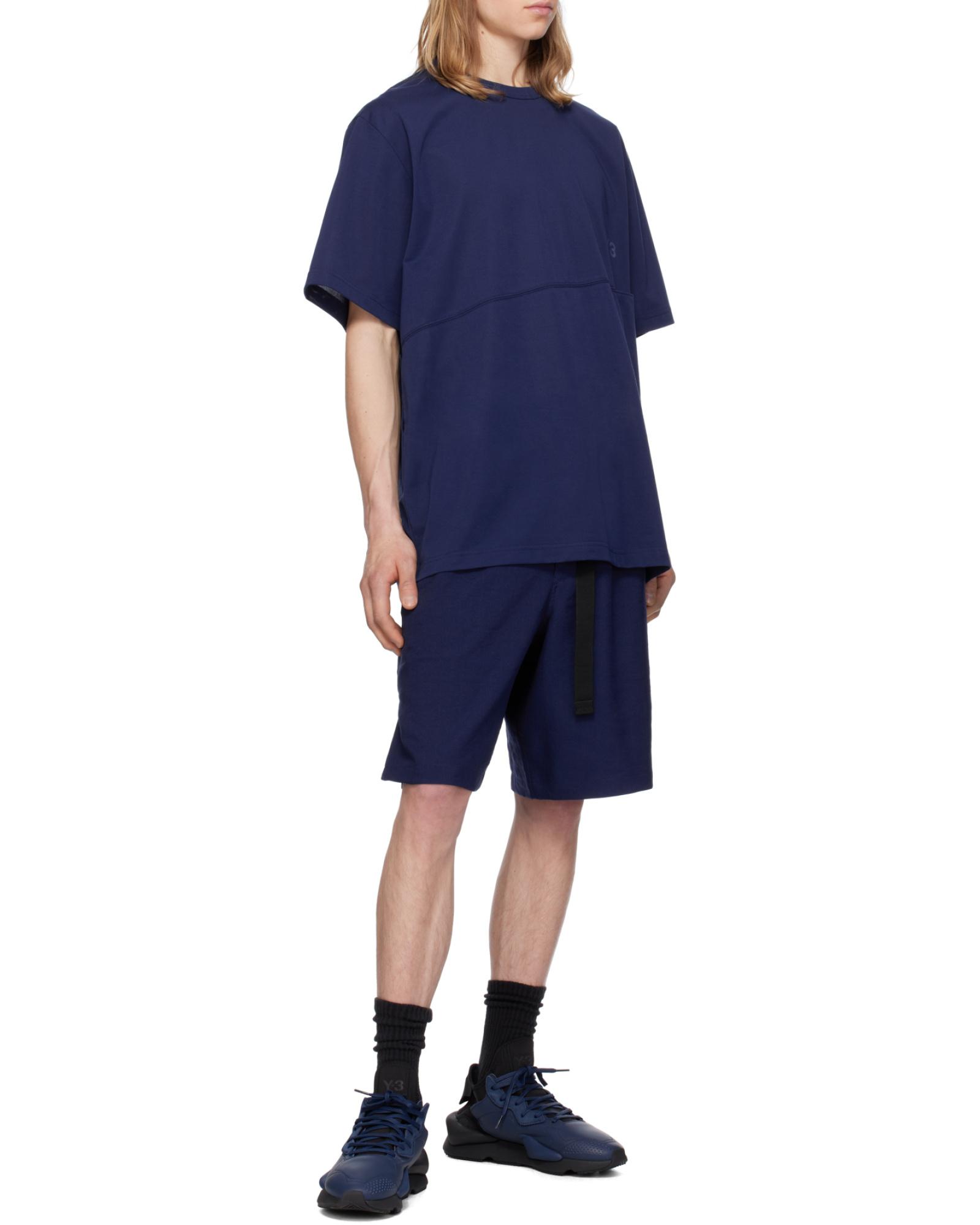 Y-3 Uniform 3-Stripes Shorts in Blue for Men | Lyst