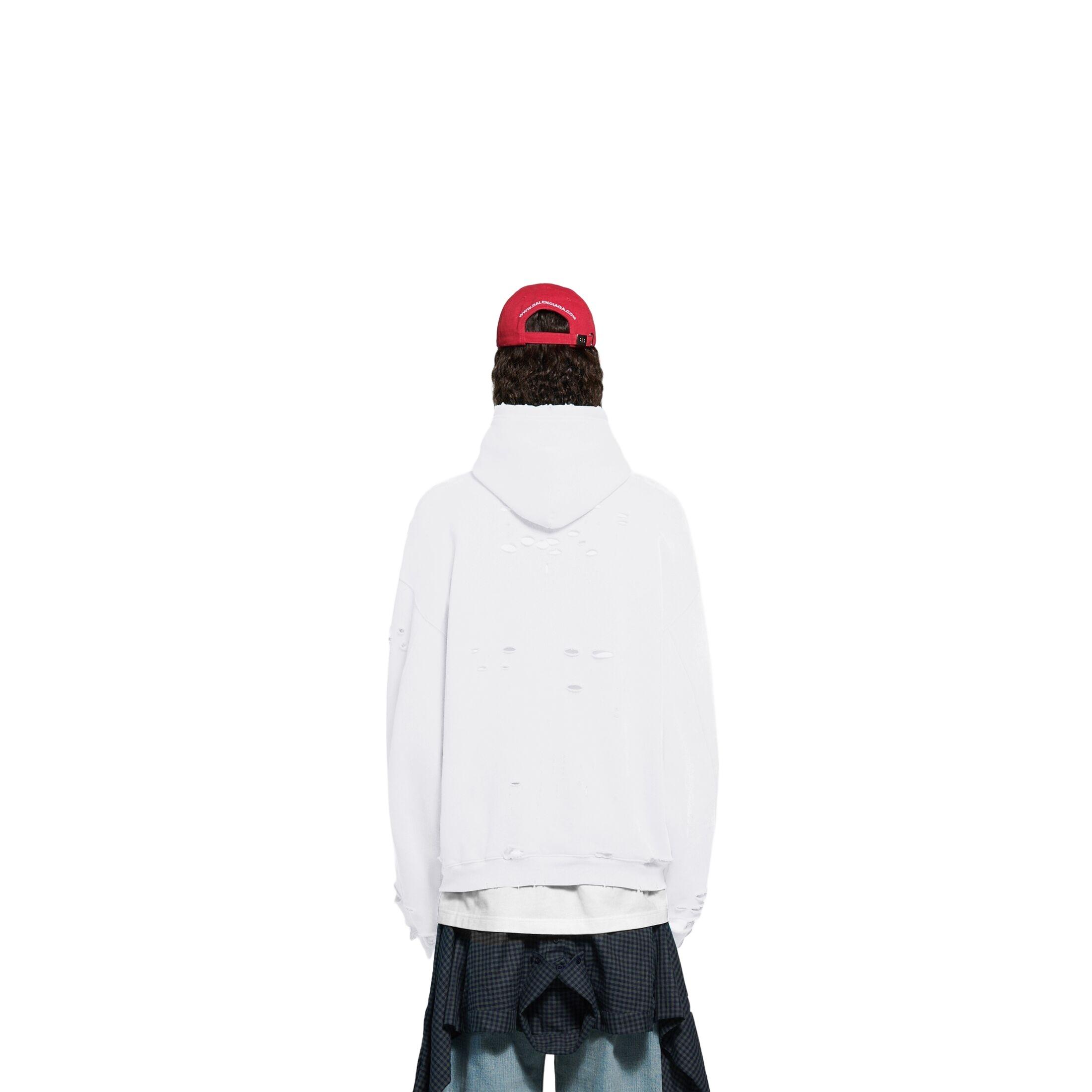 Balenciaga Hoodie Caps Destroyed in White for Men | Lyst