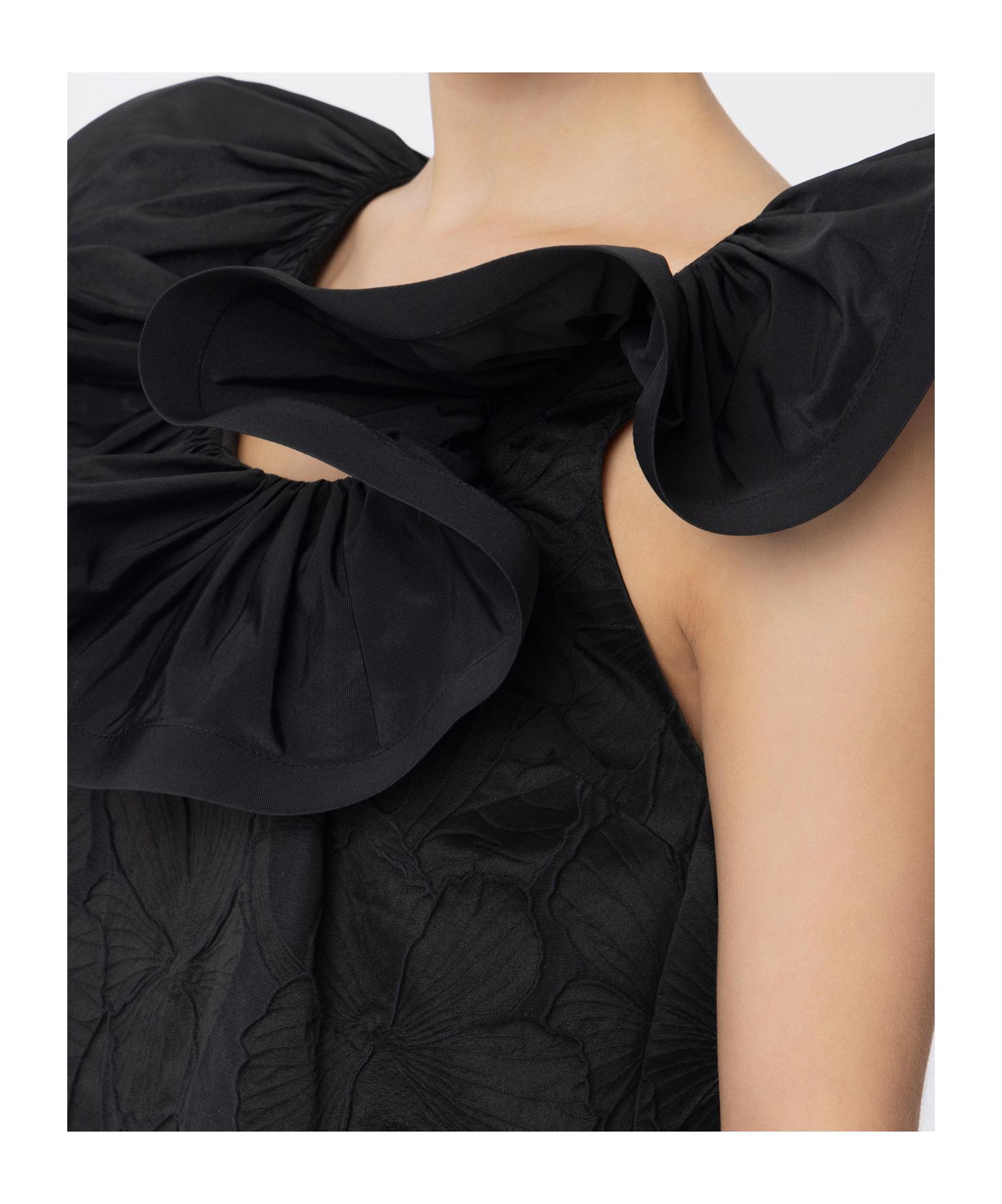 パーティードレス ELISABETTA FRANCHI Floral jacquard dress with ruffles Floral jacquard dress with ruffles | Elisabetta Franchi