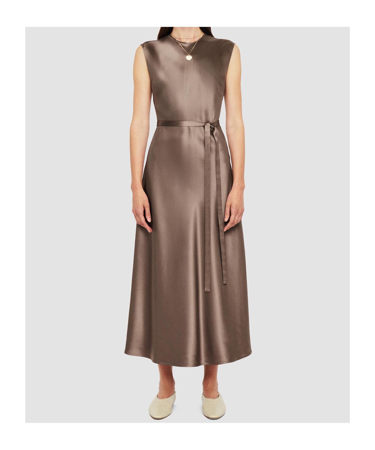JOSEPH Garnier Midi Dress in Brown | Lyst