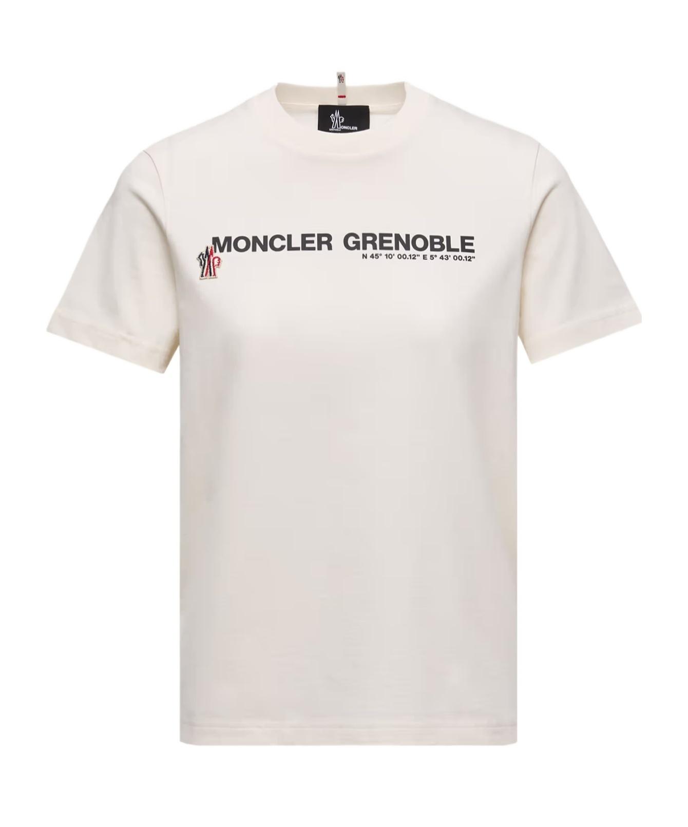 MONCLER 刺繍 Tシャツ クリーム　新品　未使用　タグ付 MONCLER 刺繍 Tシャツ クリーム 新品 未使用 タグ付 MONCLER
