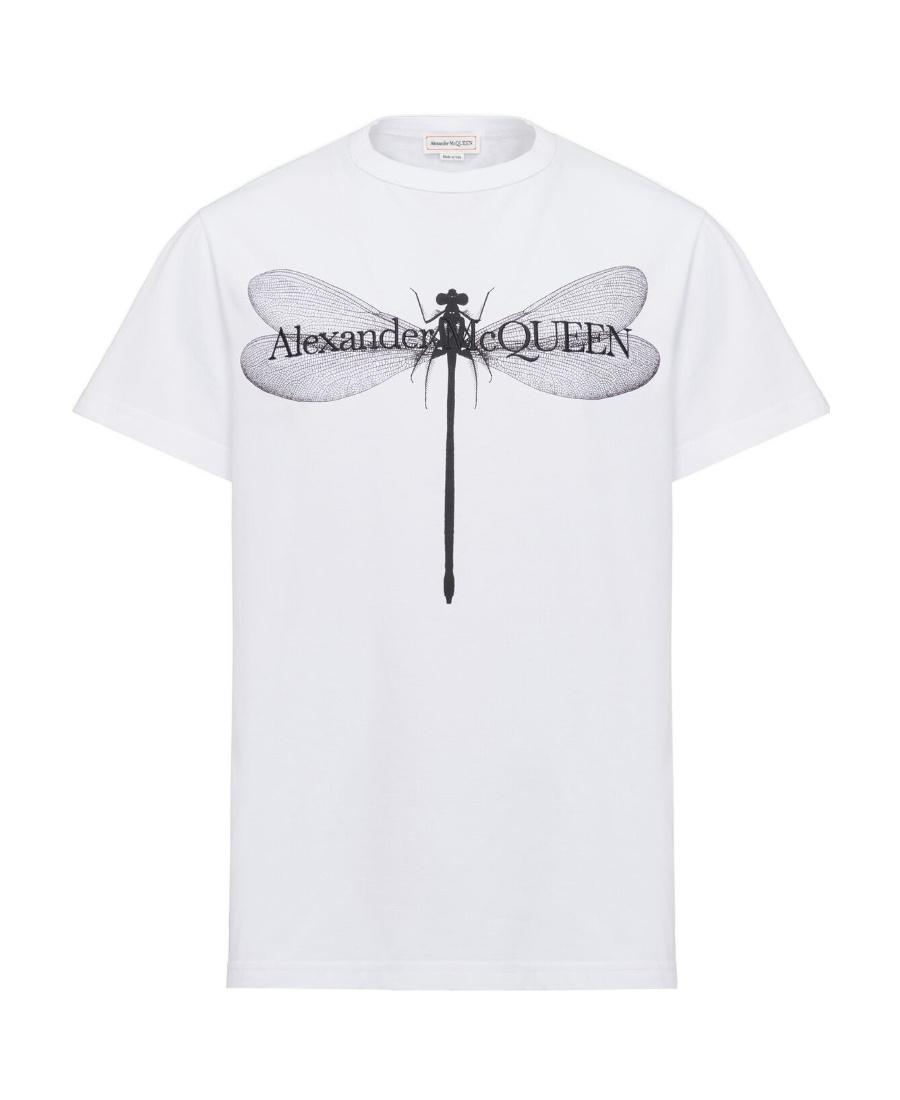 【Alexander McQueen】ペインティングプリント Tシャツ Alexander McQueen Men's Double Strap Harness Shirt in