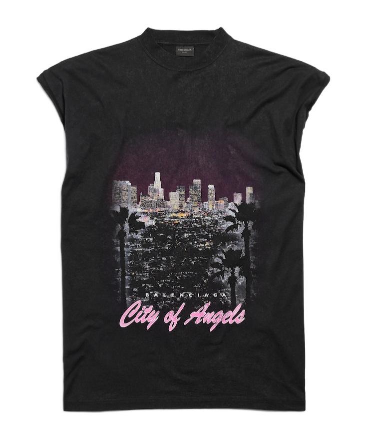 BALENCIAGA City of Angels ノースリーブTシャツ Balenciaga City Of Angels T-Shirt in Black for Men | Lyst