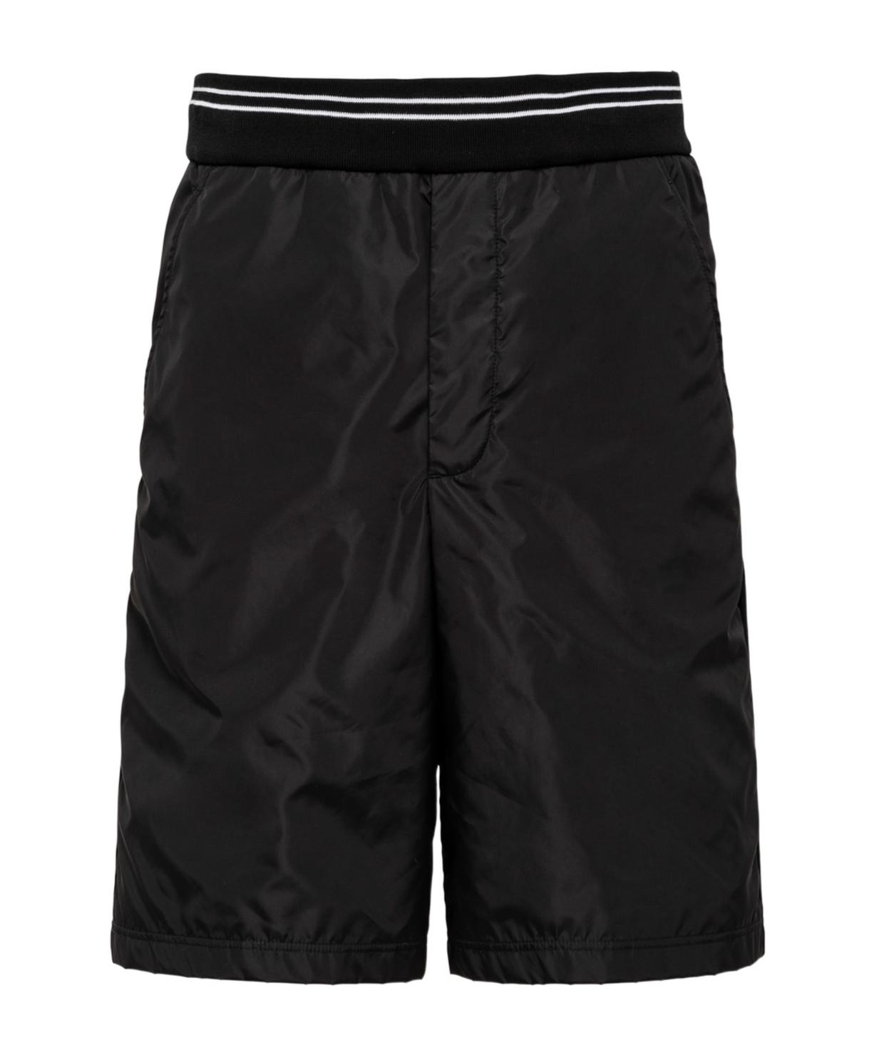 Prada Piqué Bermudas With Re-Nylon Details in Black for Men