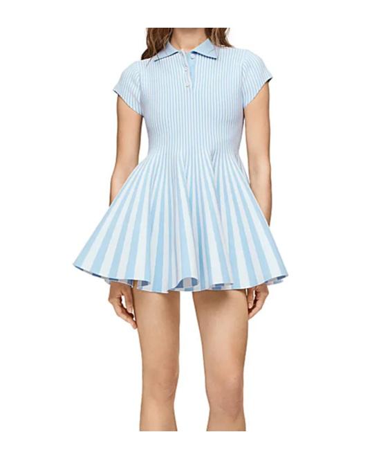 loewe striped mini polo dress Elegant striped mini dress for summer