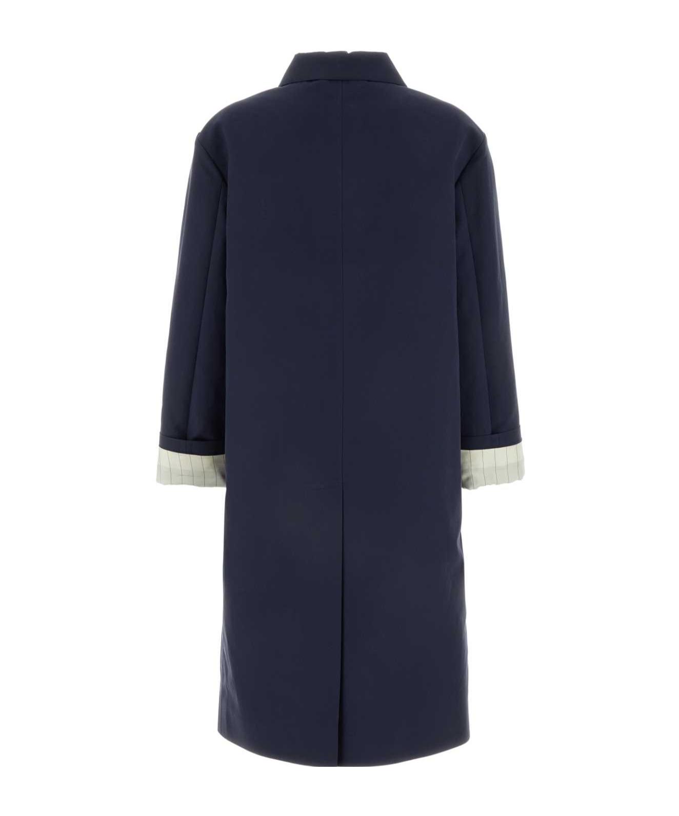 コート MiuMiu | RUNWAY Single-breasted mohair coat Navy Single-breasted Mohair Coat | Miu Miu