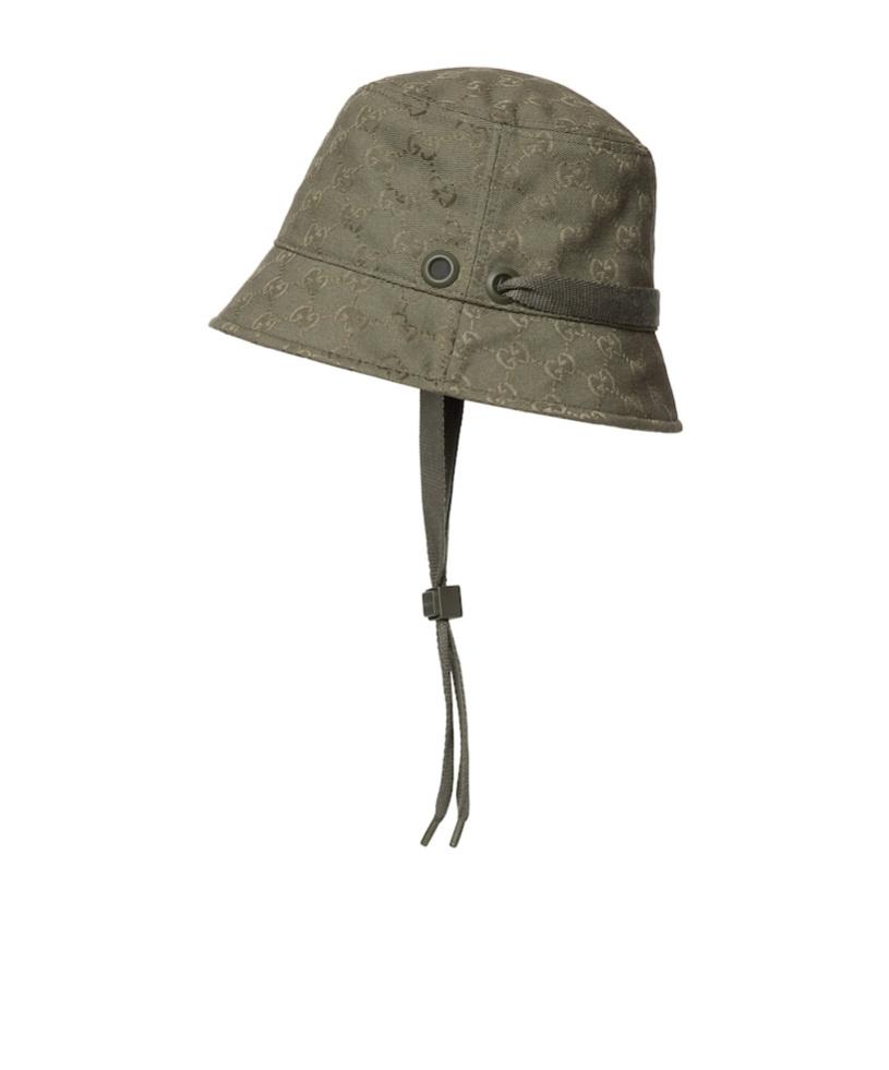 Gucci Gg Canvas Bucket Hat With Tie in Green for Men | Lyst