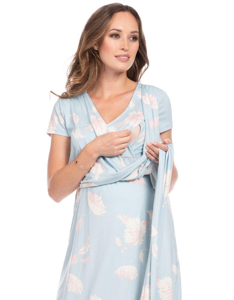 seraphine blue maternity dress