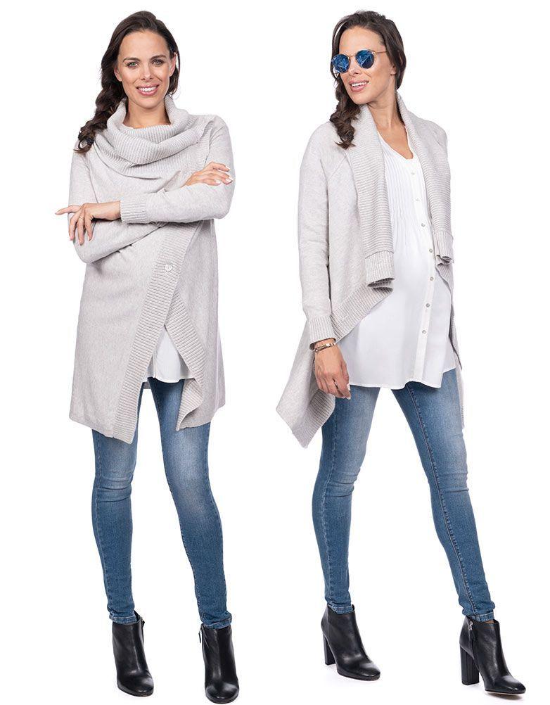 Cashmere Waterfall Maternity Cardigan 