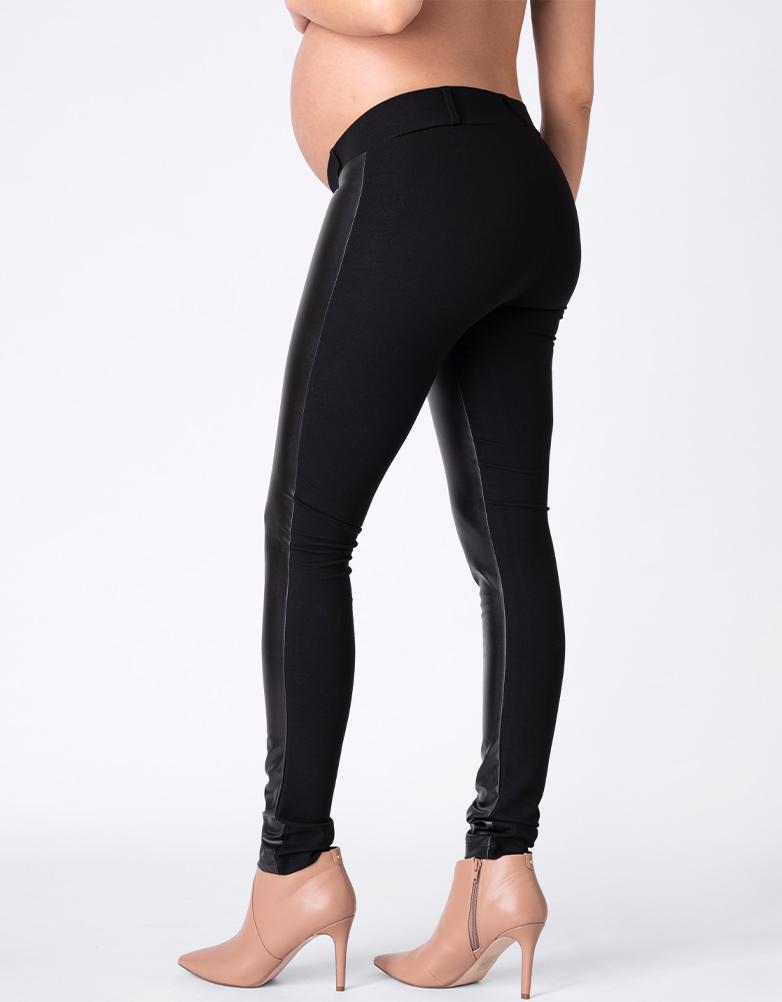 Seraphine Faux Leather Panel Maternity Leggings - Lyst