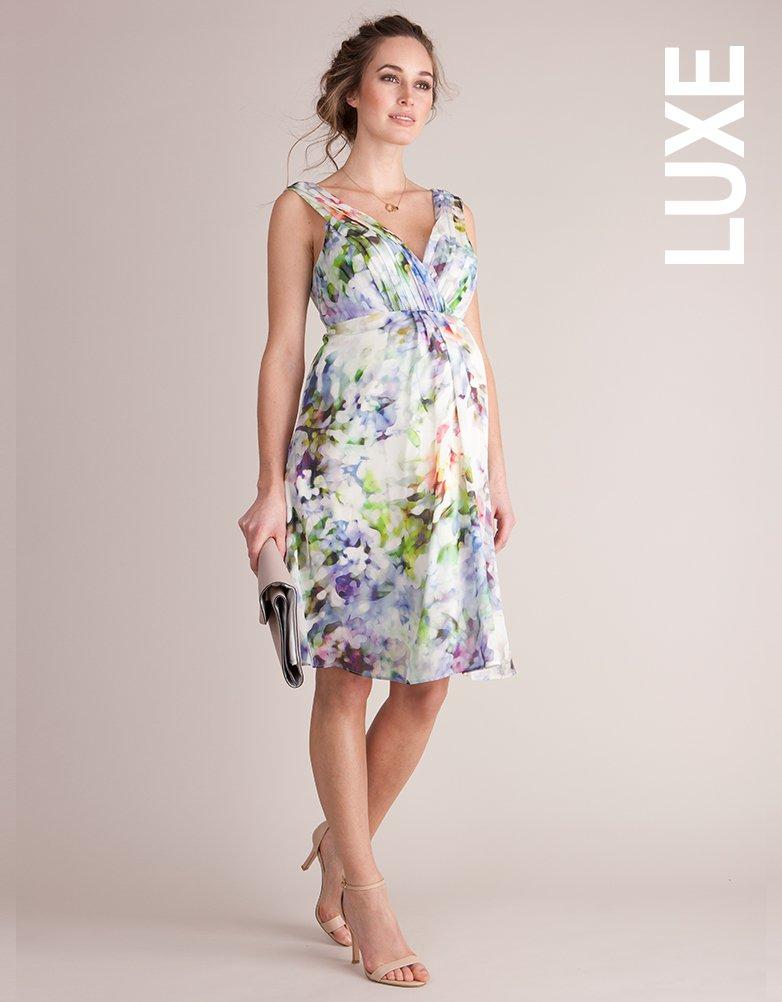 Seraphine Floral Silk Maternity Cocktail Dress Lyst
