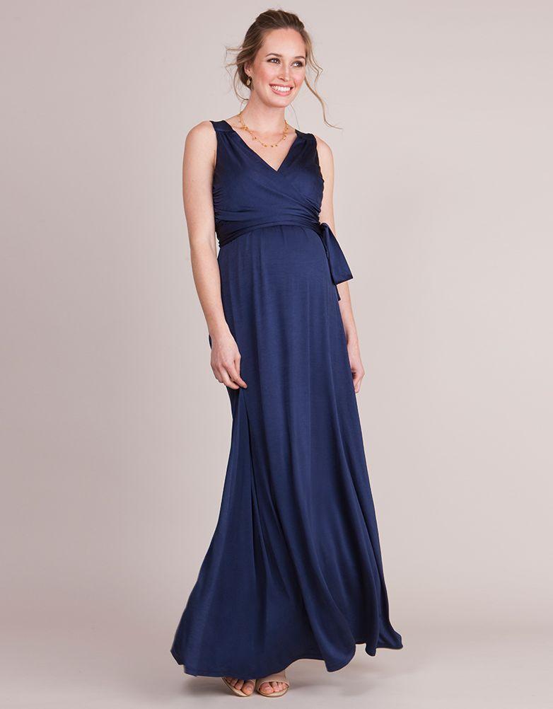 Seraphine Navy Blue Maternity & Nursing Evening Dress - Lyst