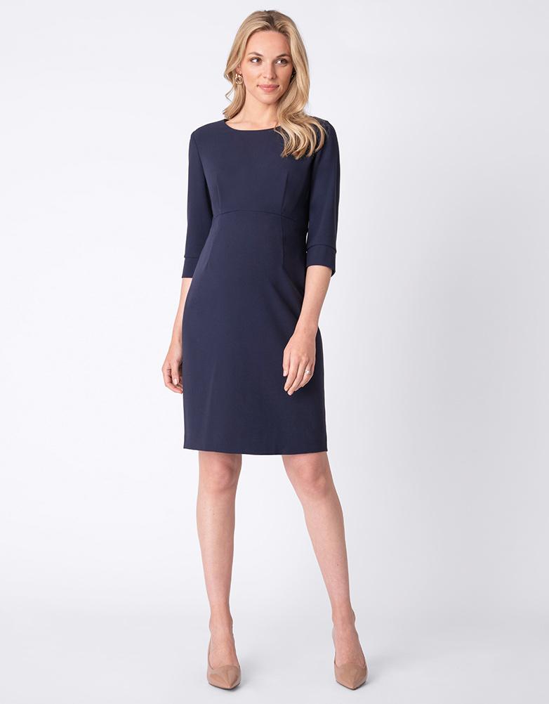 Seraphine Synthetic Navy Blue Tailored Maternity Dress - Lyst