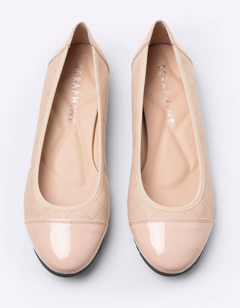 beige ballet pumps