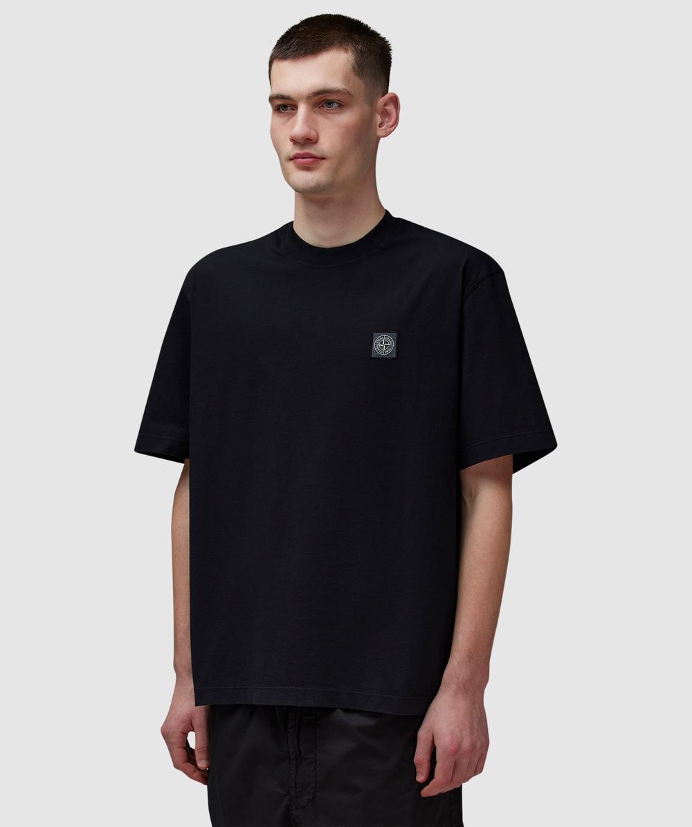 Stone Island Logo T-Shirt in Black for Men | Lyst