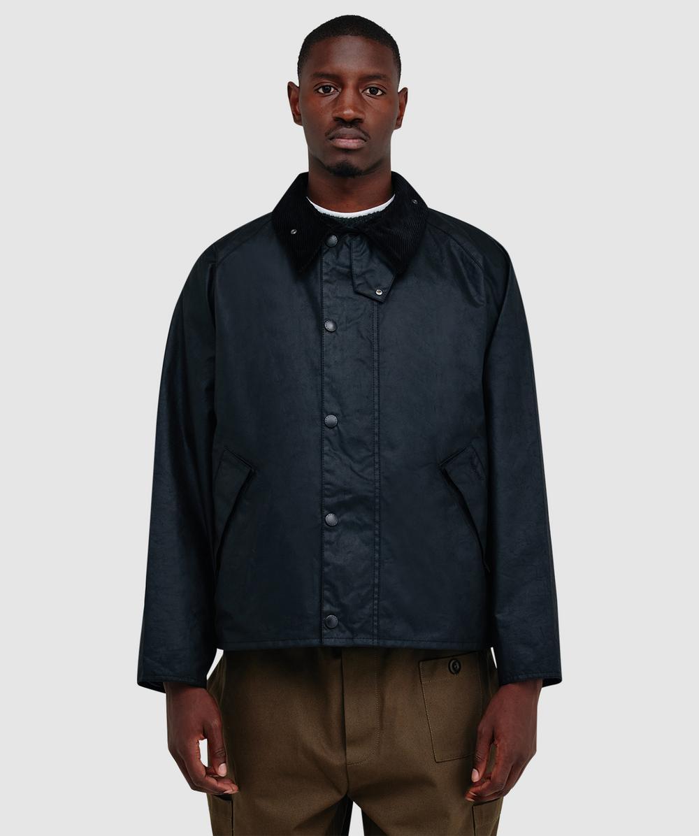 Barbour Oversized Transport Wax Jacket in Blue for Men | Lyst UK