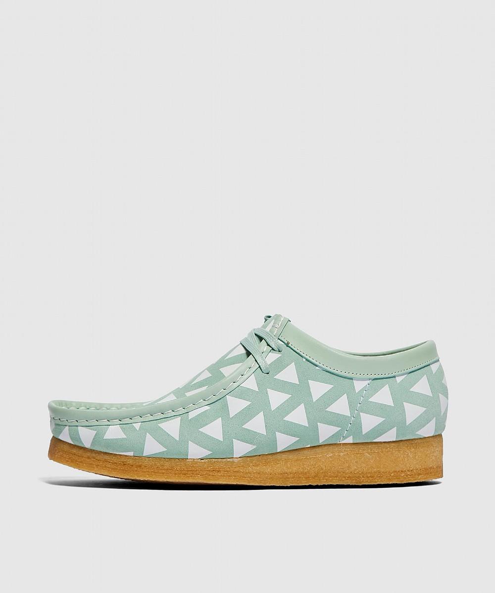 mint green clarks wallabees
