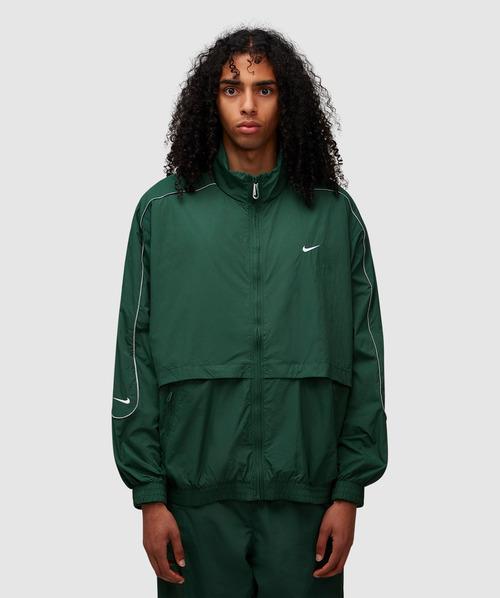 Nike Sportswear Solo Swoosh Woven Tracksuit Jacket in Green for
