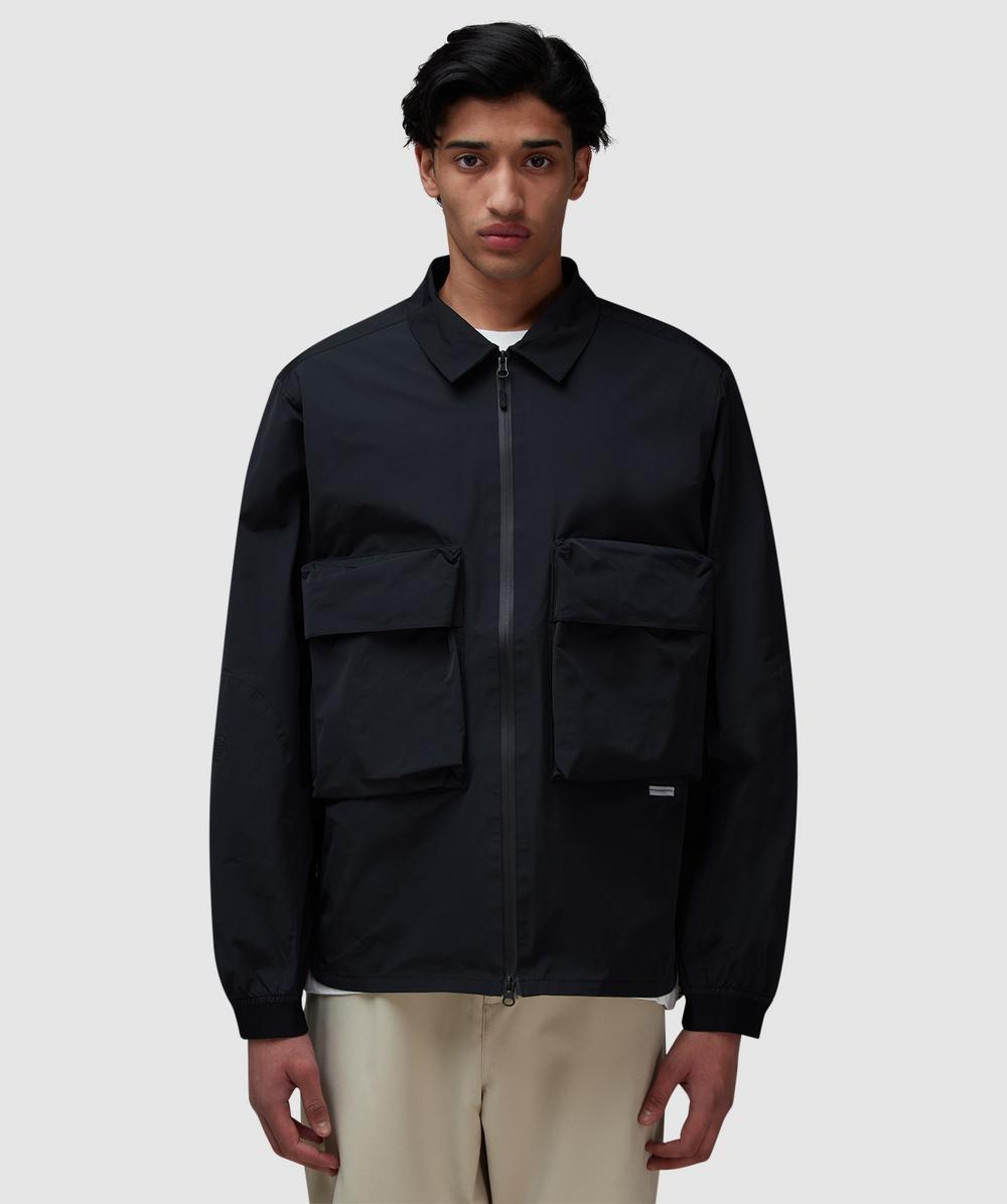 Purple Mountain Observatory Climate Overshirt Jacket in Black for
