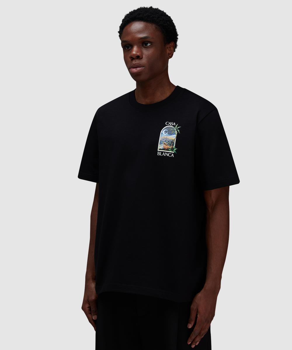 CASABLANCA La Night Printed T-Shirt in Black for Men | Lyst