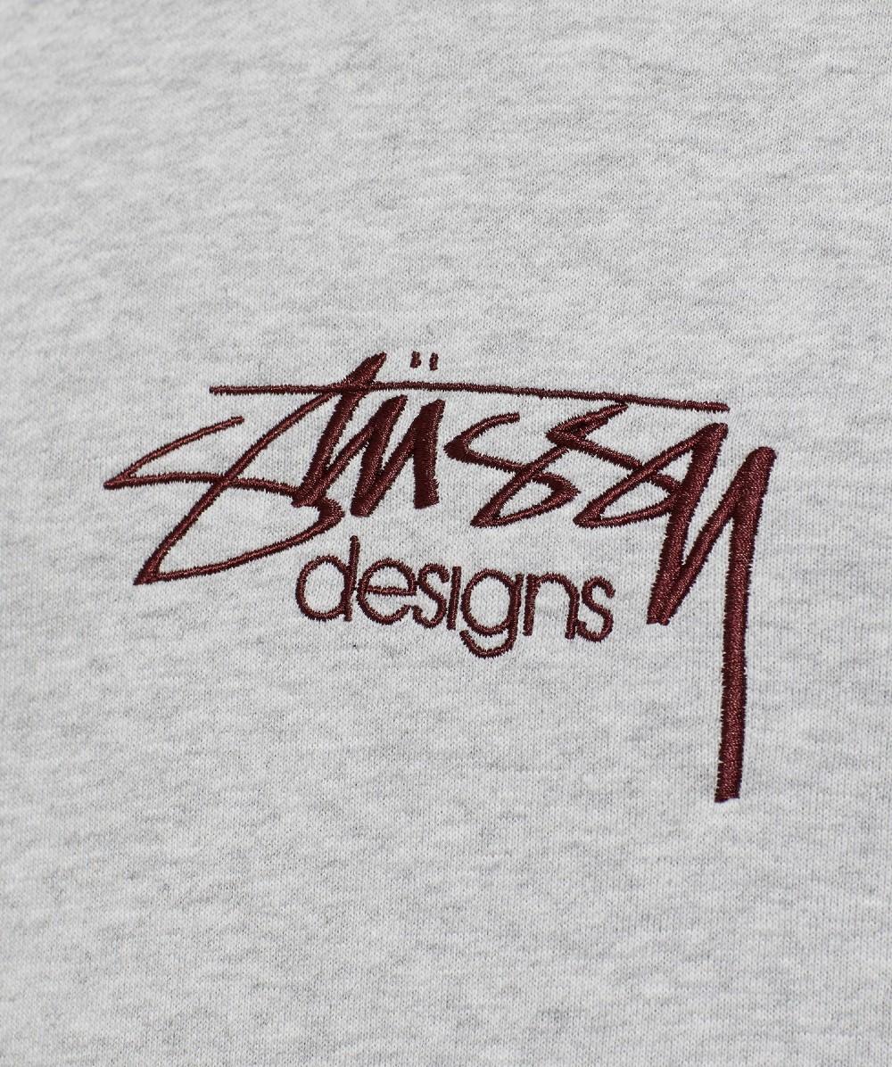 Stussy Fleece Design Applique Hoodie in Grey (Gray) for Men | Lyst