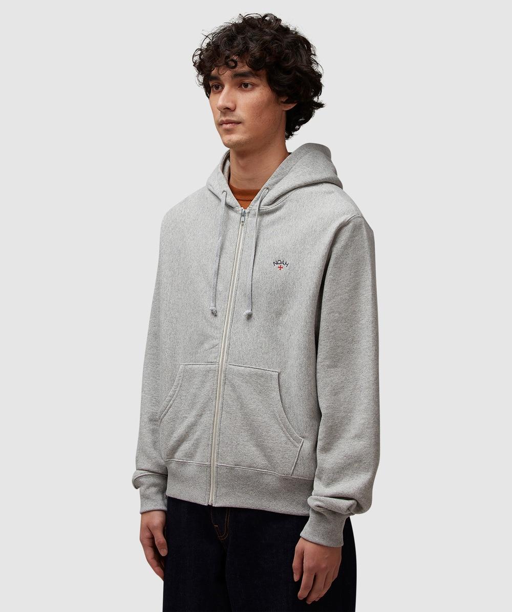 Noah Lightweight Zip Up Hoodie Heather in Grey for Men Lyst UK