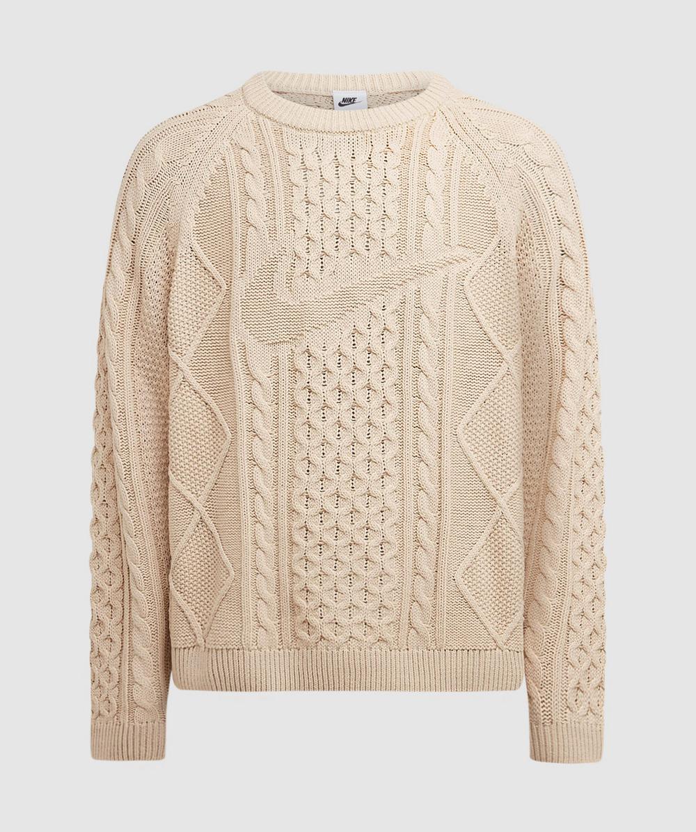 Nike Cable Knit Sweater in Natural for Men | Lyst Canada