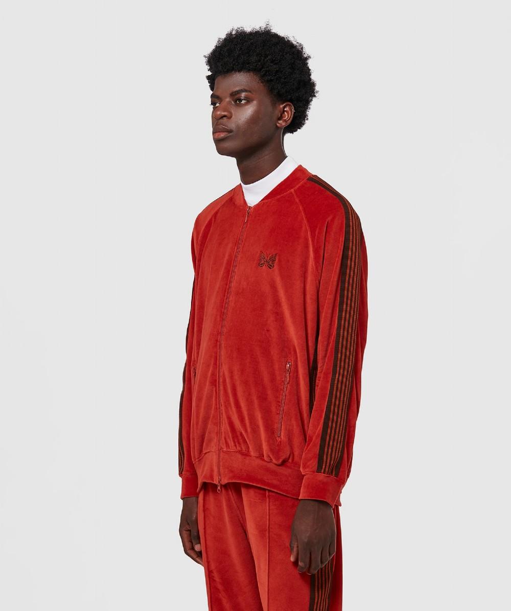 needles rib collar track jacket