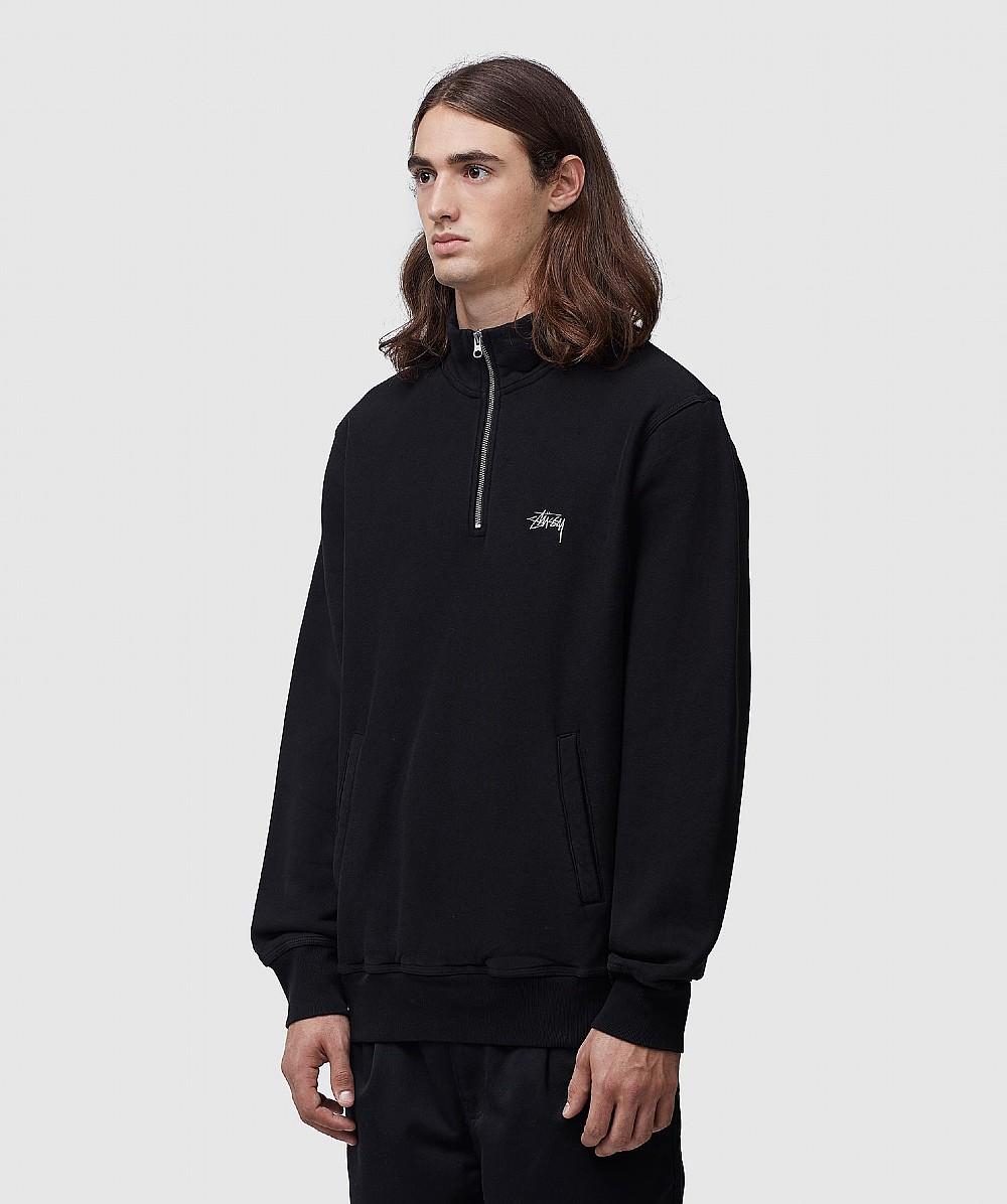 quarter zip fleece black