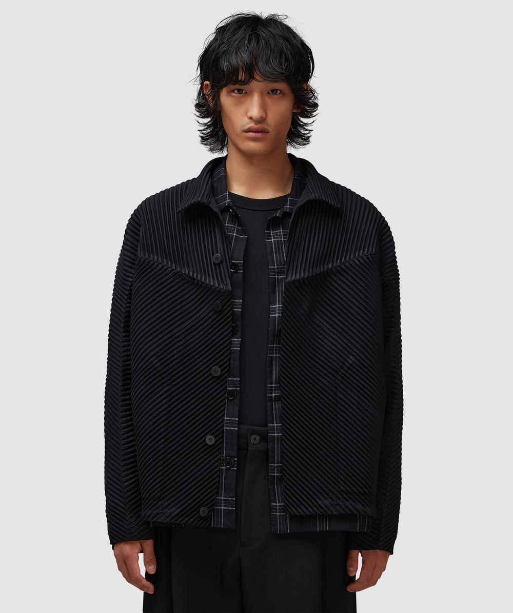Homme Plissé Issey Miyake September Pleats Jacket in Black for Men