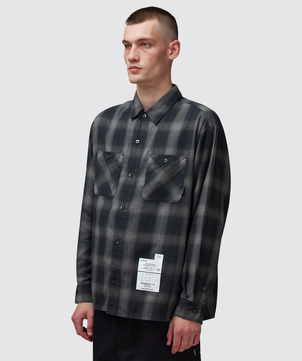 Neighborhood Hombre Check Shirt in Gray for Men | Lyst