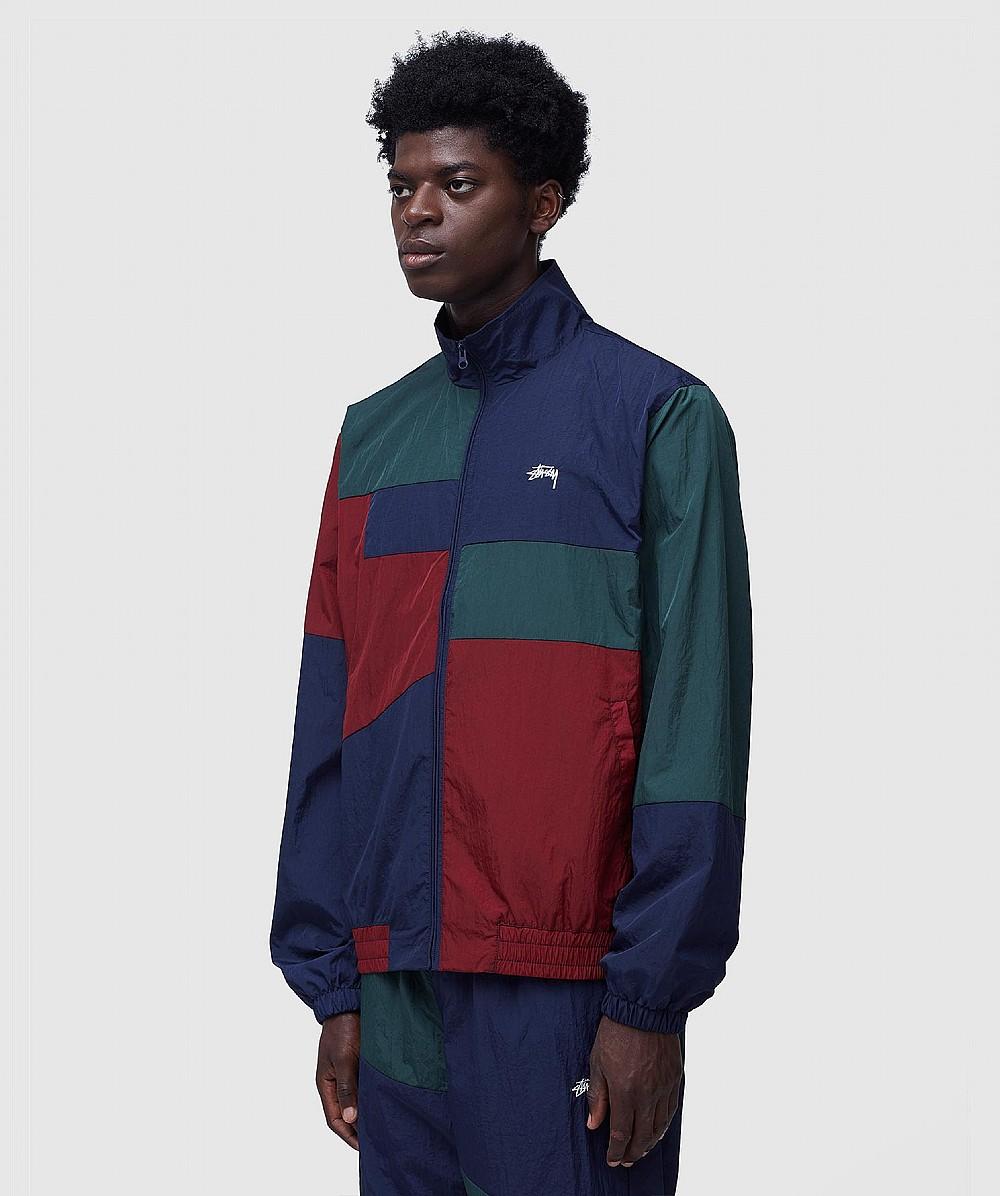 Stussy Synthetic Panel Track Jacket in Navy (Blue) for Men | Lyst