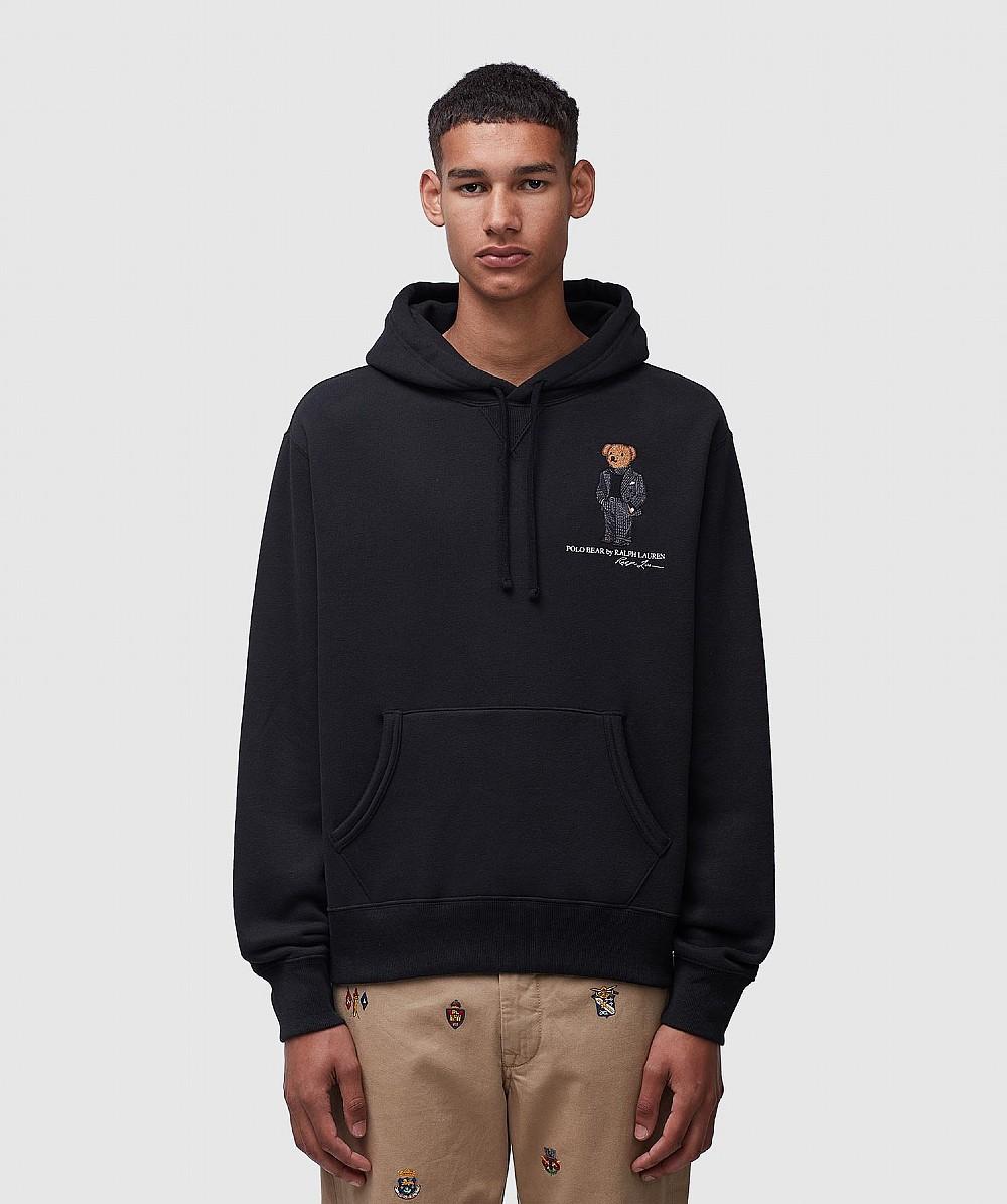 Polo Ralph Lauren Bear Fleece Hoodie in Black for Men - Lyst