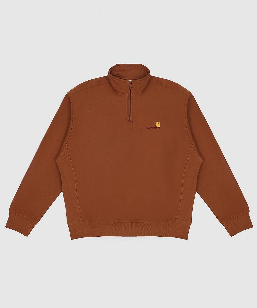 half zip american script sweatshirt