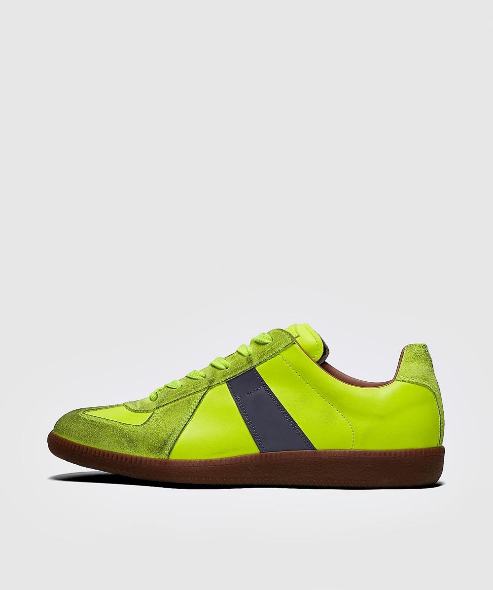 Maison Margiela Leather 22 Replica Security Sneaker in Yellow for Men ...