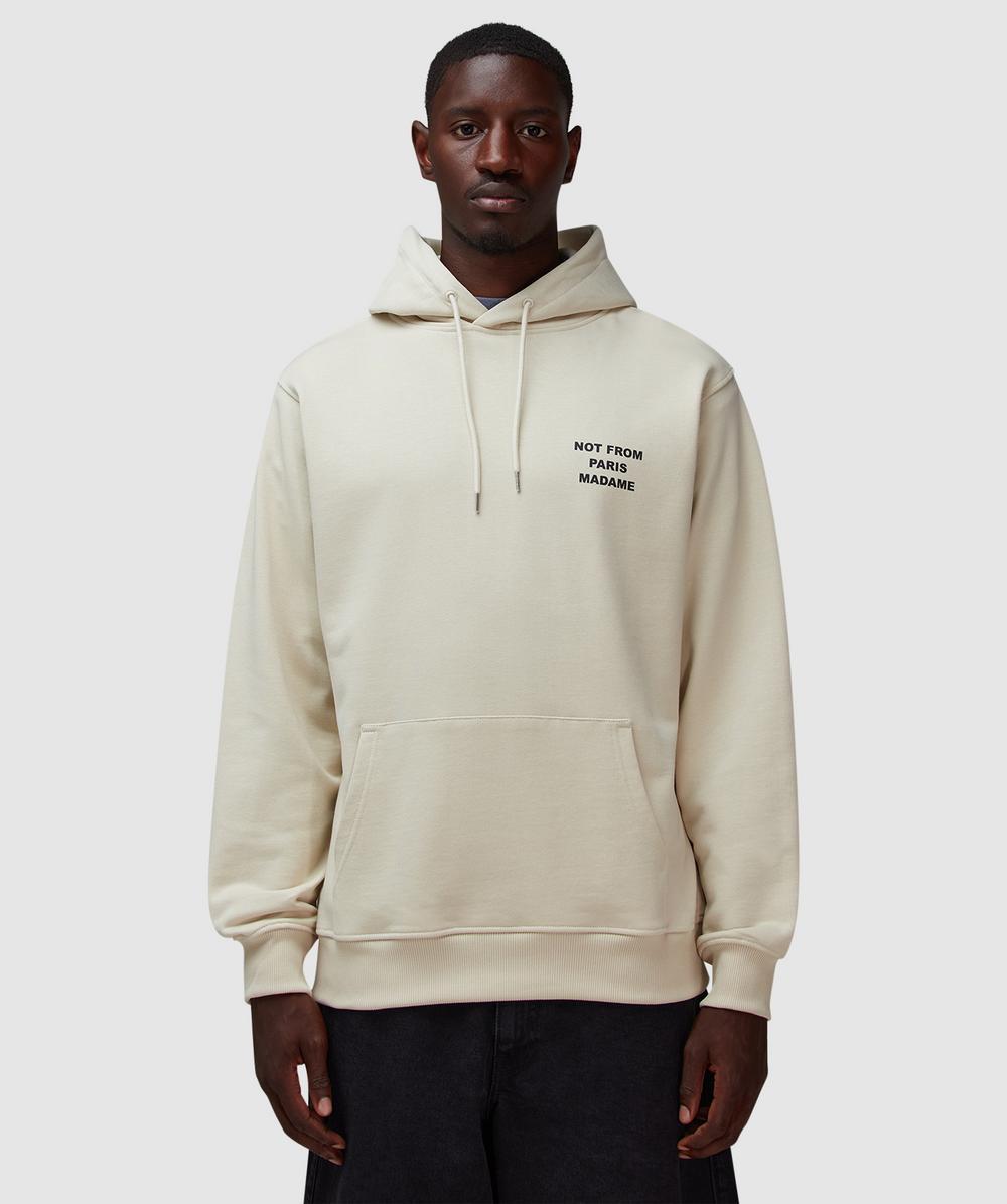 パーカー・フーディ DROLE DE MONSIEUR Men Hoodies SW148 CO127MT Beige White Cotton Sport Hoodie