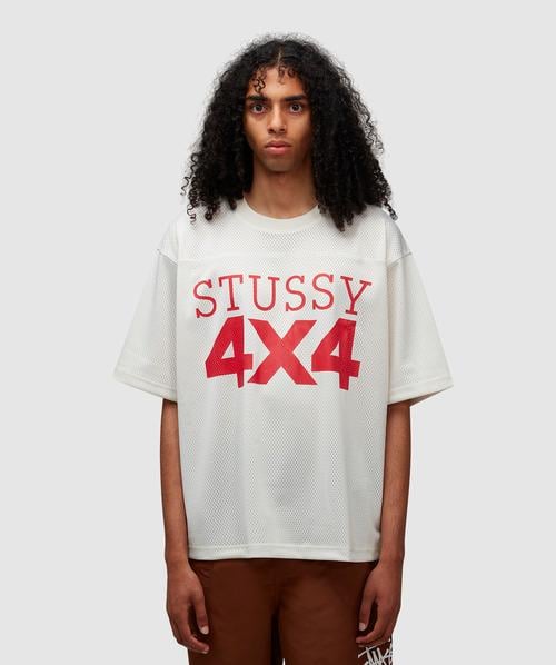 Stussy 4x4 Mesh Football Jersey T-shirt in Red for Men | Lyst