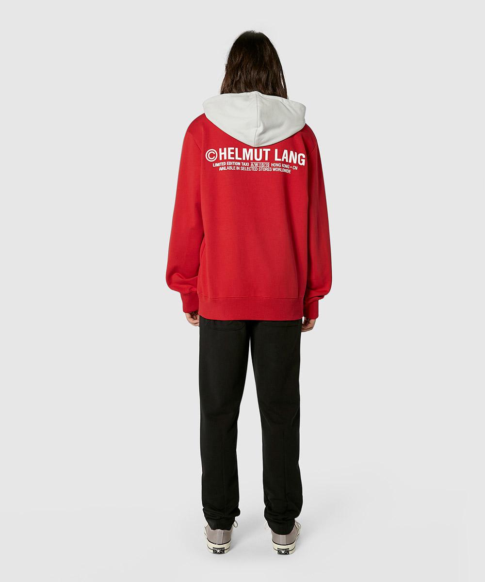 Helmut Lang Cotton Taxi Hoodie Hong Kong Edition in Red/Grey (Red) for Men  - Lyst