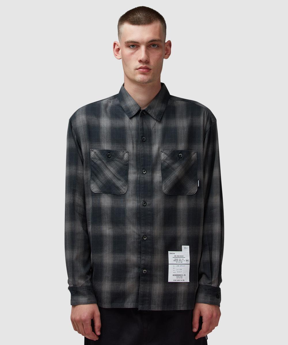 Neighborhood Hombre Check Shirt in Gray for Men | Lyst
