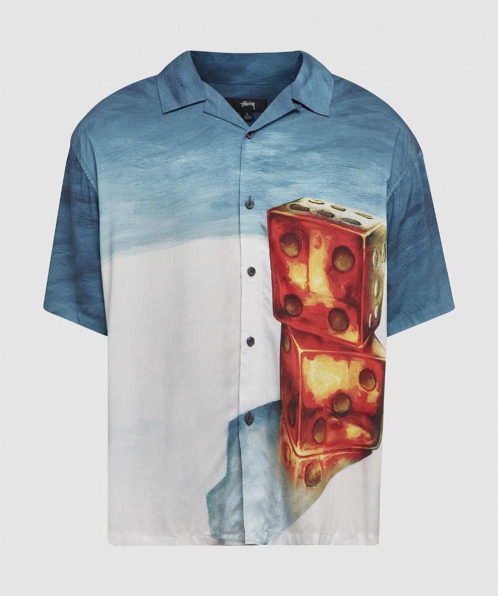 Stussy Dice Painting Shirt in Blue for 