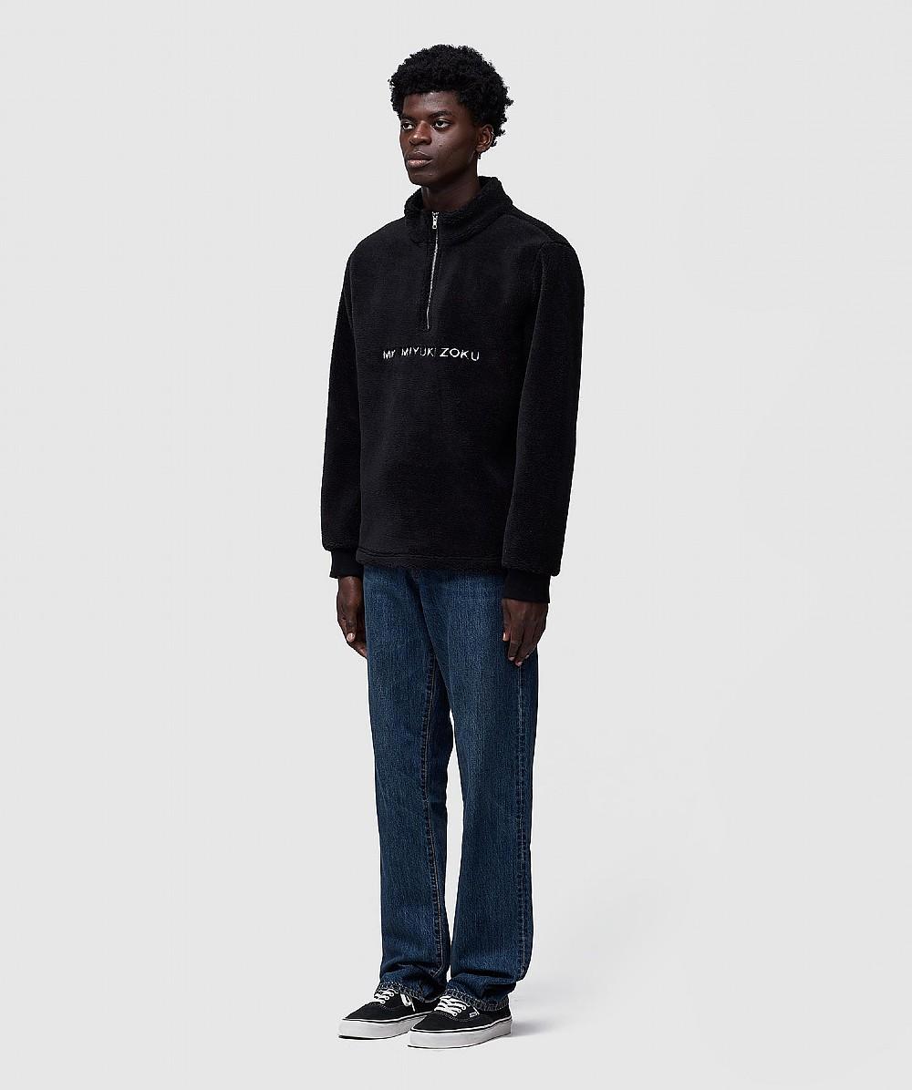 mki sherpa quarter zip black