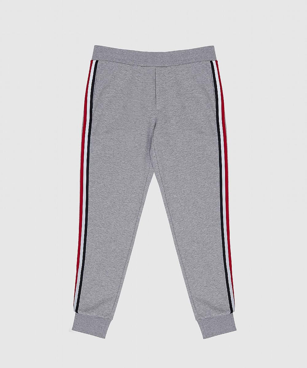 Moncler Tricolor Stripe Fleece Track Pant in Grey (Gray) for Men - Lyst