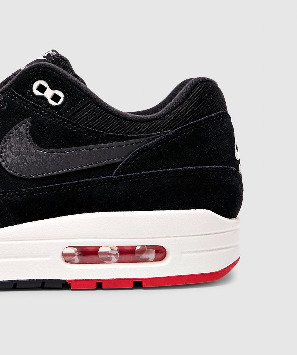 Nike Leather Air Max 1 Mini Swoosh Bred in Black/Grey/Red (Black) for Men -  Lyst